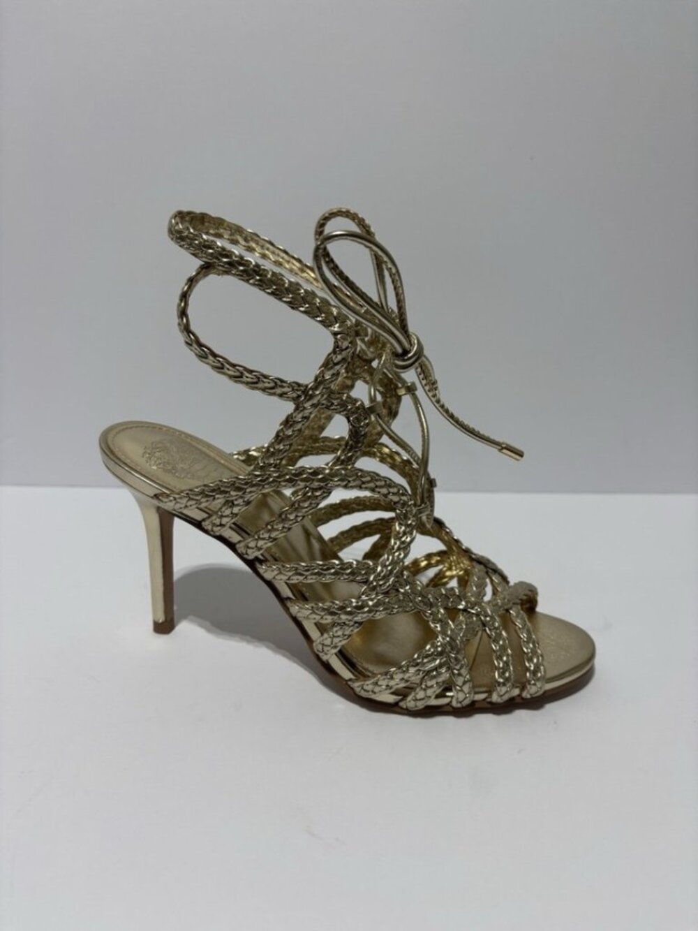 Vince Camuto Women’s Tilly Lace-Up Dress Sandals Gold, Size 7 M